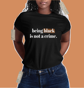ahmaud arbery video, george floyd, my color is not a crime t shirt. black owned black lives matter shirt