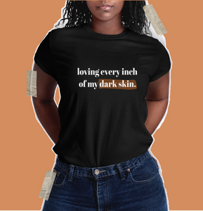darbrown skin girl shirt. t shirt for black women