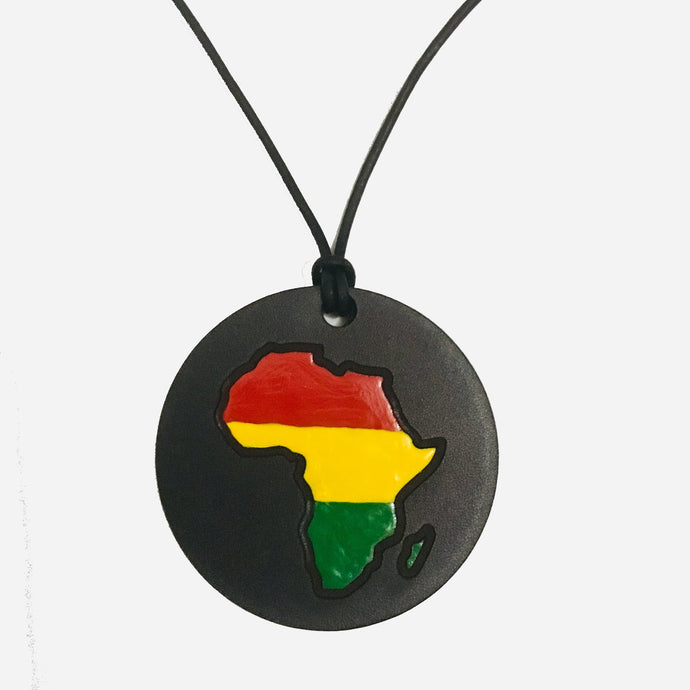The African Medallion Leather Necklace
