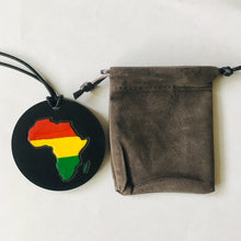 Load image into Gallery viewer, 90s Retro Vintage Africa African Leather Medallion Necklace - My Black Clothing