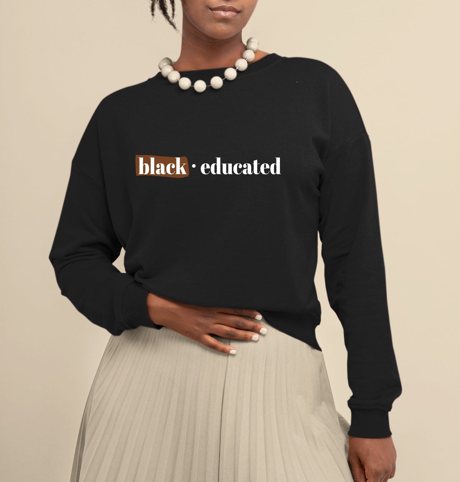 BAE Black and Educated Sweater Black Owned My Black Clothing
