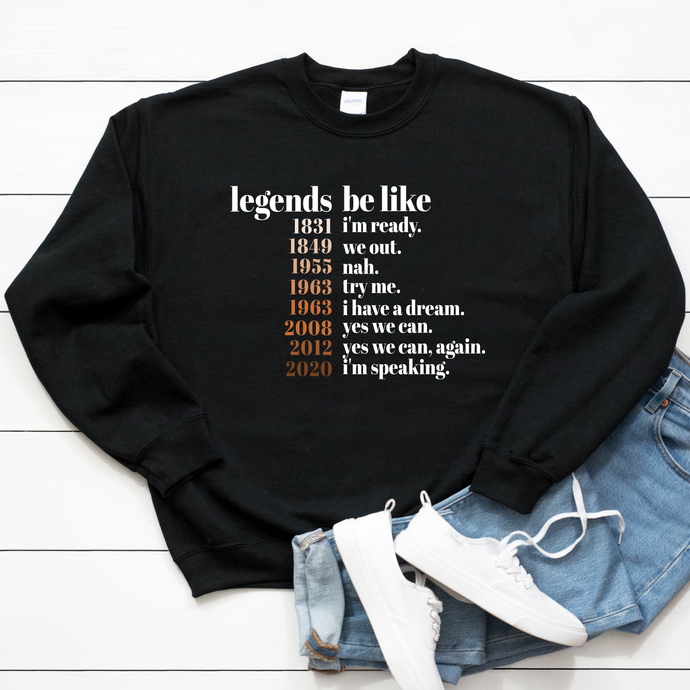 black history month sweater. i'm speaking, try me, we out, kamala harris, i'm ready shirt