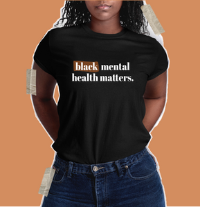 black mental health matters shirt black owned clothing shop