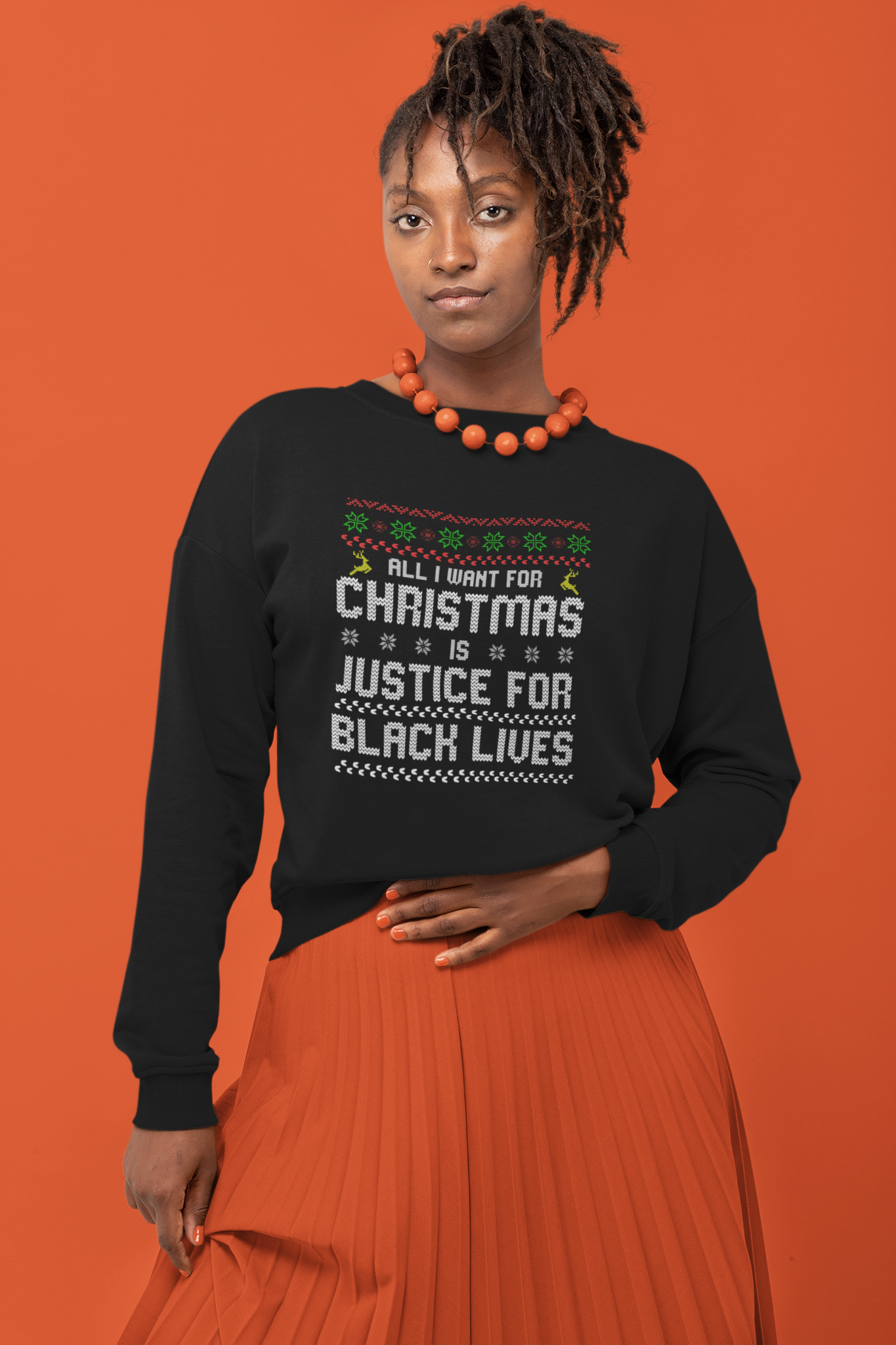 Black Lives Matter Ugly Christmas Sweater Black Owned Clothing