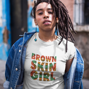 Brown Skin Girl Unisex T-Shirt, black owned clothing apparel line
