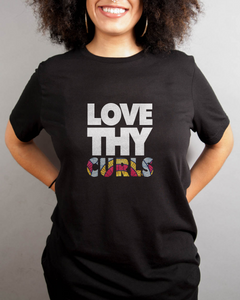 Love Thy Curls Headwrap Print Unisex T-Shirt - My Black Clothing